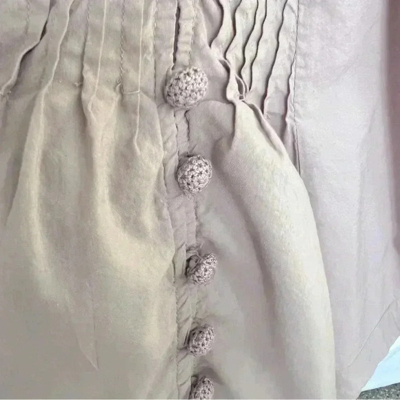 Free People Esme lavender button-up blouse. - Picture 9 of 13